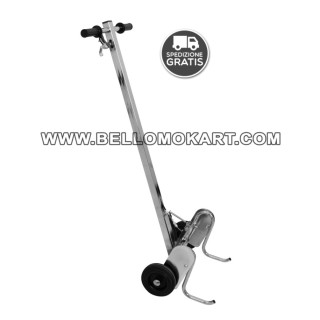 Carrellino spingi kart con sgancio a leva