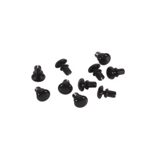 KIT DI TAPPI DI VENTILAZIONE CIRCOLARI NERI (10 PEZZI)