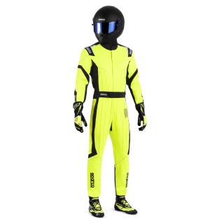 Tuta kart Sparco Thunder Advanced giallo fluo / nero