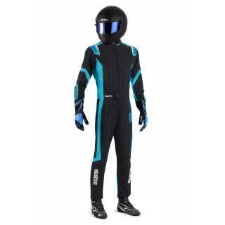Tuta kart Sparco Thunder Advanced nero / azzurro
