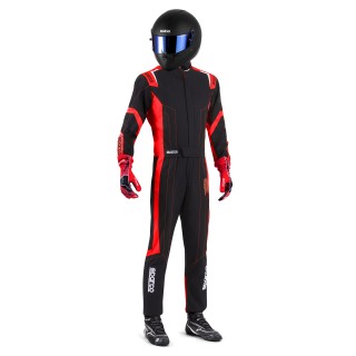 Tuta kart Sparco Thunder Advanced nero / rosso
