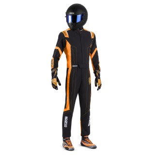 Tuta kart Sparco Thunder Advanced nero / arancio fluo