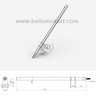 Piantone sterzo M8 multiregolazione L. 550 mm