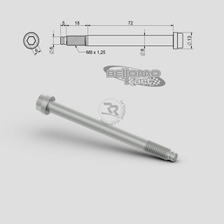 VITE PER FUSELLO D.8mm M8 L.72+18mm