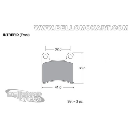 Kit pastiglie freno ( 2 pz ) tipo intrepid R2 anteriore