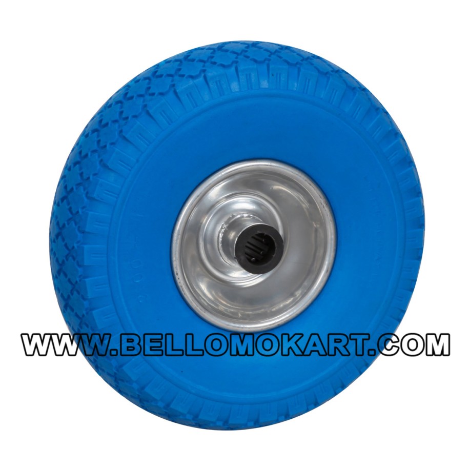 RUOTA PIENA colore blu  DM 260 x 85 CON RULLI D.20 mm, CERCHIO ALL.