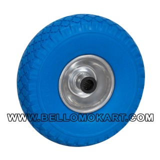 RUOTA PIENA colore blu  DM 260 x 85 CON RULLI D.20 mm, CERCHIO ALL.