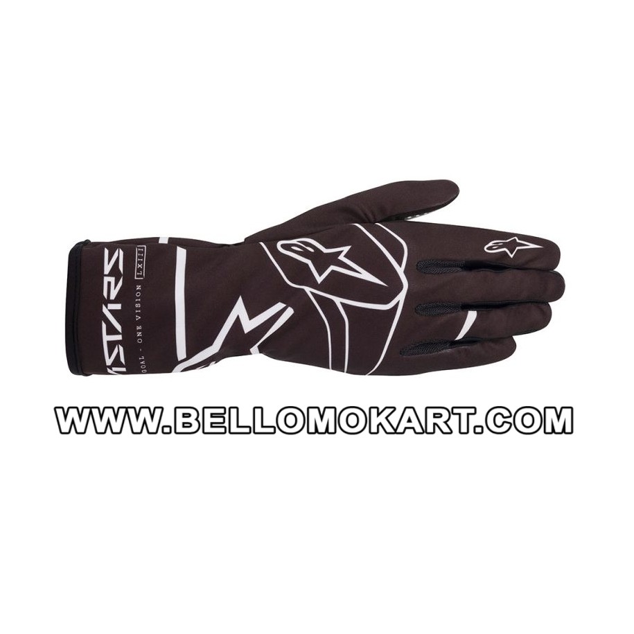 Guanti Alpinestars Tech 1-K Race V2 SOLID nero bianco