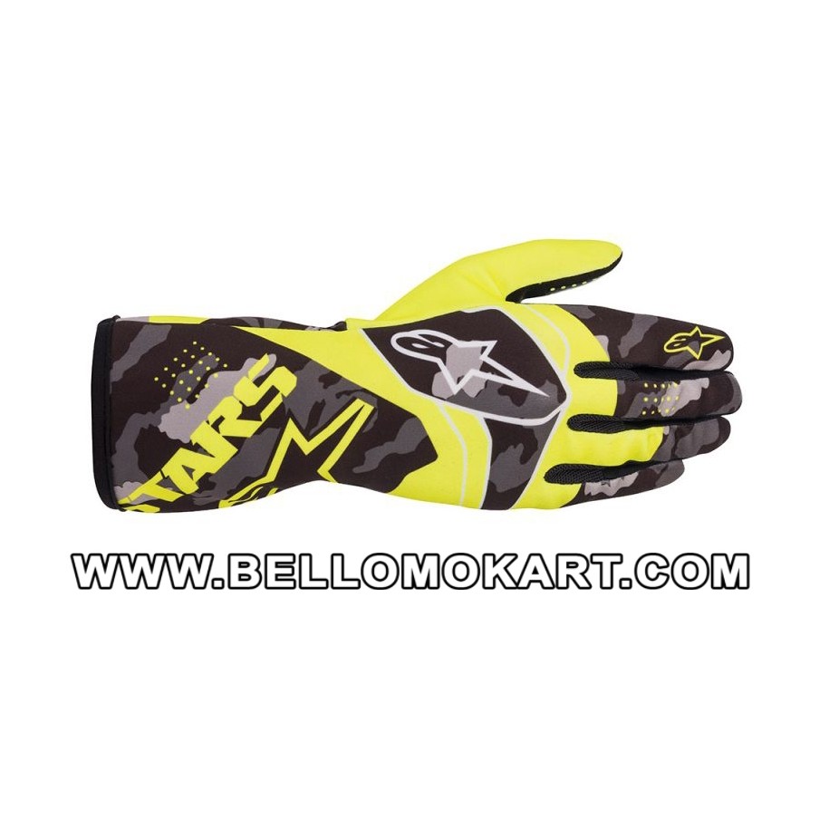 Guanti Alpinestars Tech 1-K Race V2 CAMO giallo fluo nero