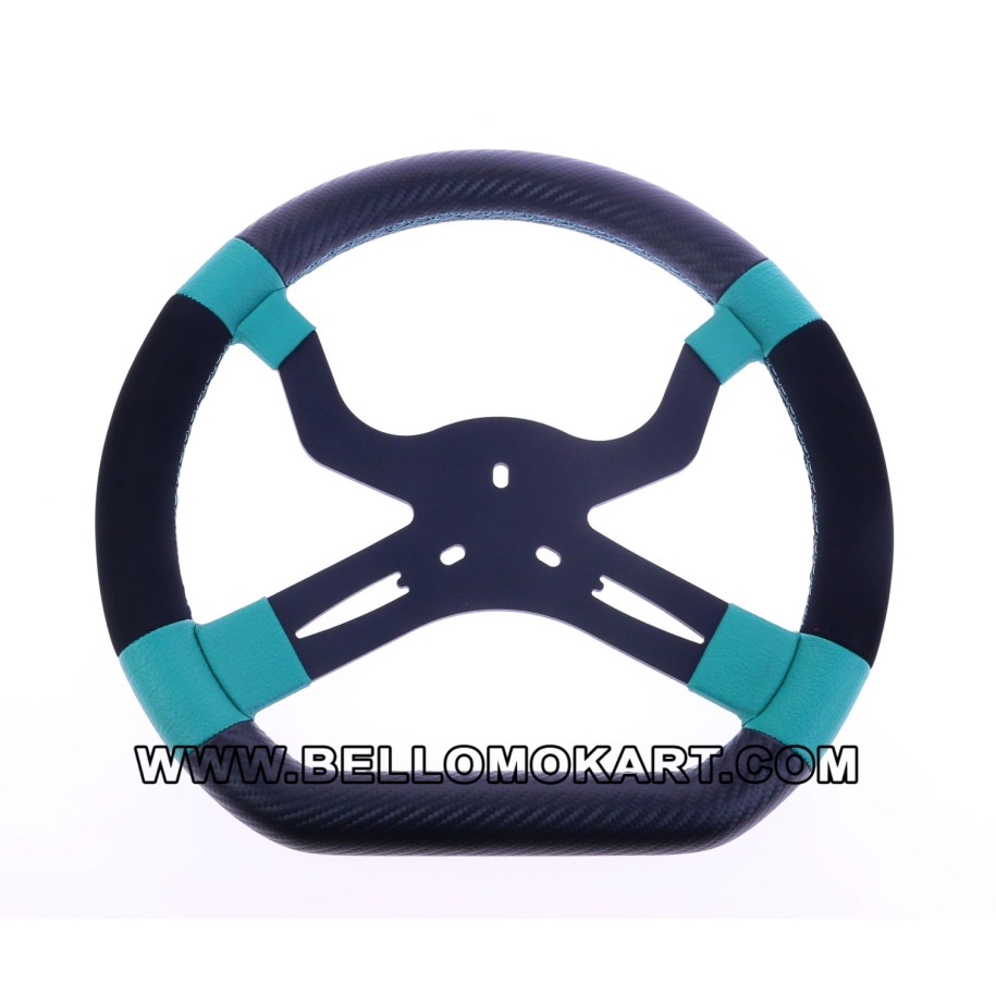 VOLANTE 330 4 RAZZE mod. DATI NERO-GIALLO FLUO-CARBON