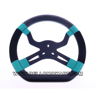 VOLANTE 330 4 RAZZE mod. DATI NERO-GIALLO FLUO-CARBON