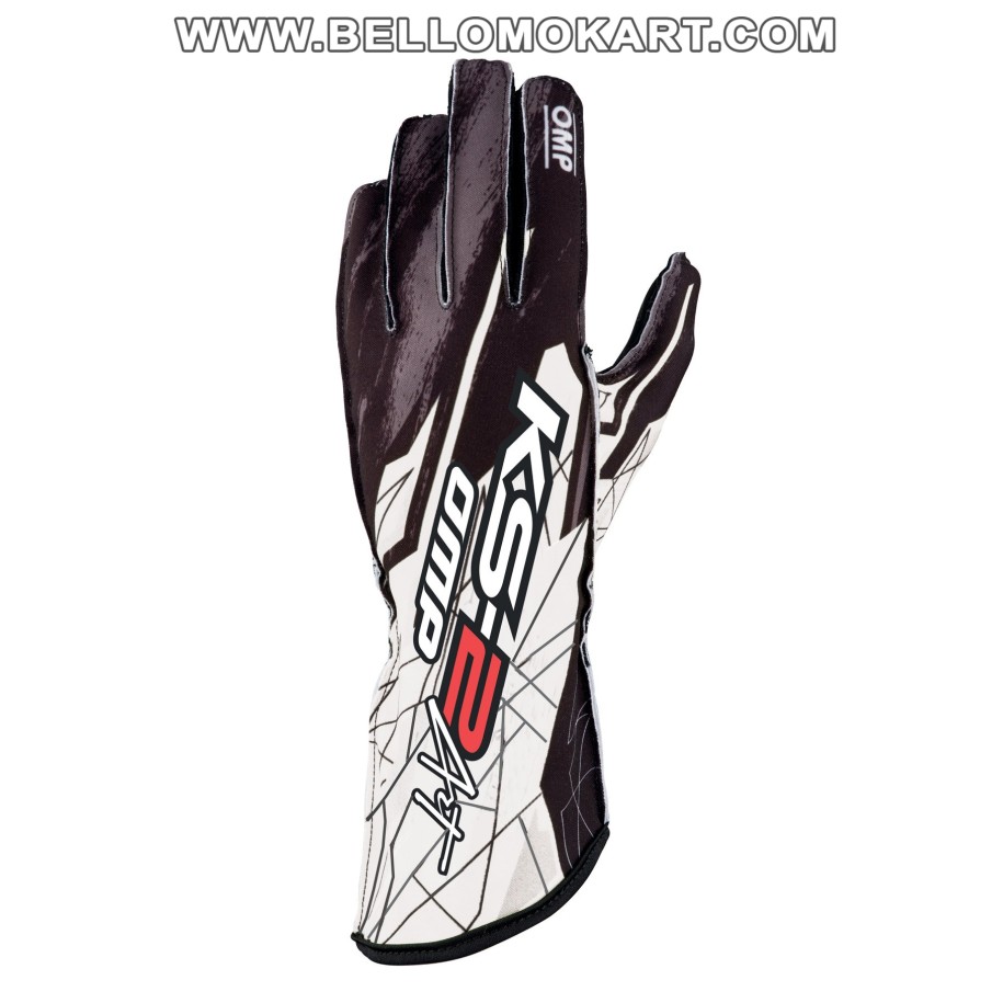 guanti OMP KS2 ART  nero-bianco new