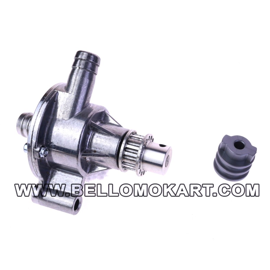 Pompa acqua e puleggina dentata in alluminio.