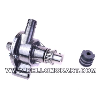 Pompa acqua e puleggina dentata in alluminio.