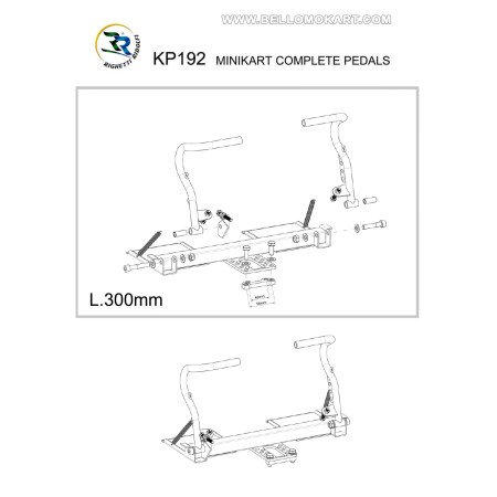 pedaliera completa per minikart