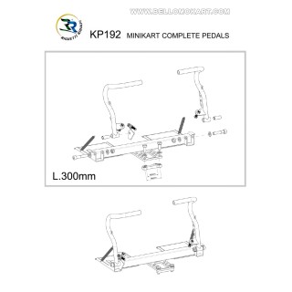 pedaliera completa per minikart