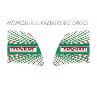 coppia adesivi serbatoio 3  lt.  TONY KART  minikart 2022