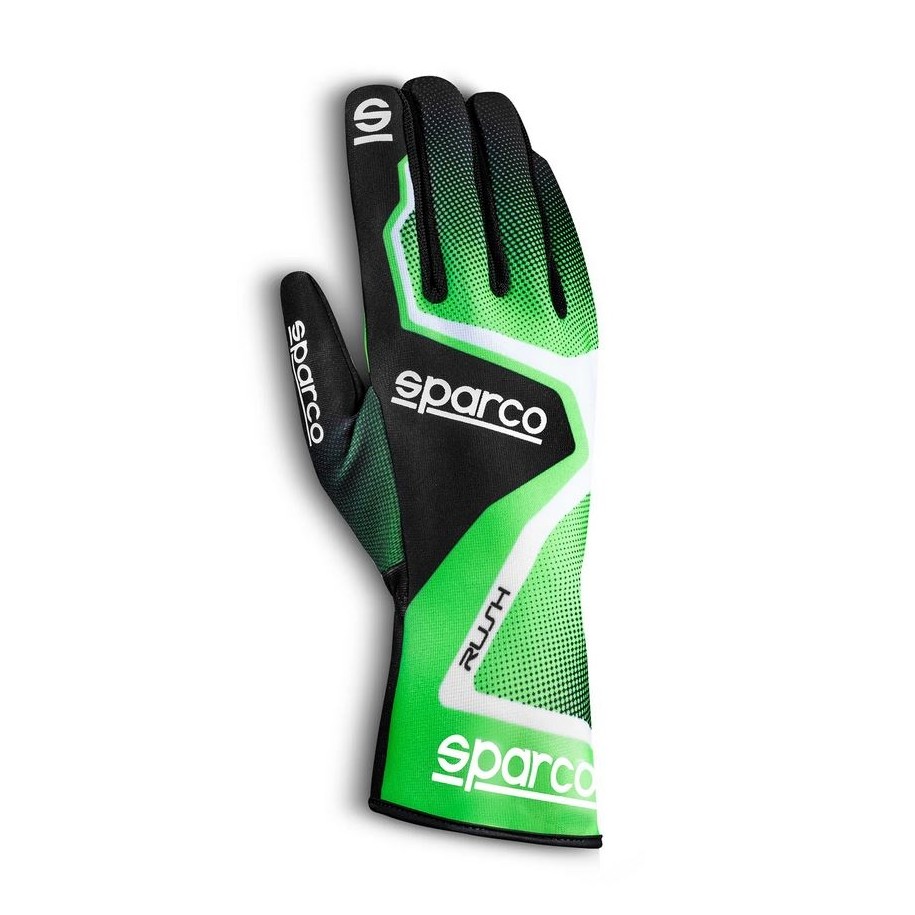 Sparco gloves rush green fluo/black