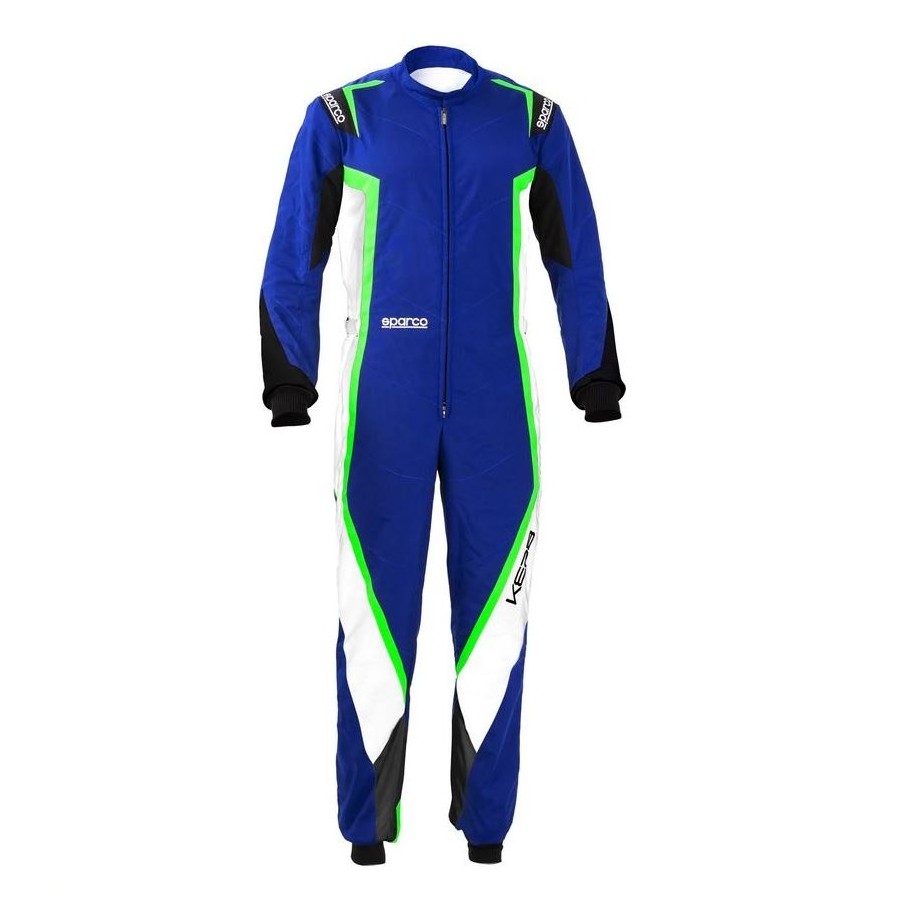 Tuta kart Sparco Kerb blu/nero/bianco/verde fluo