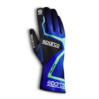 Guanti Sparco Rush blu reflex/verde fluo