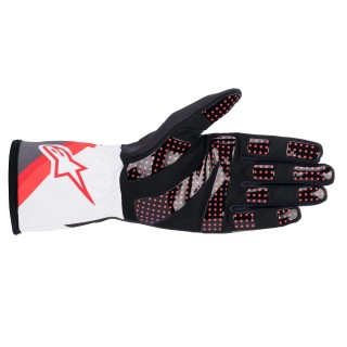 Guanti Alpinestars Tech-1 K race V2 graphic Nero/bianco/antracite/rosso