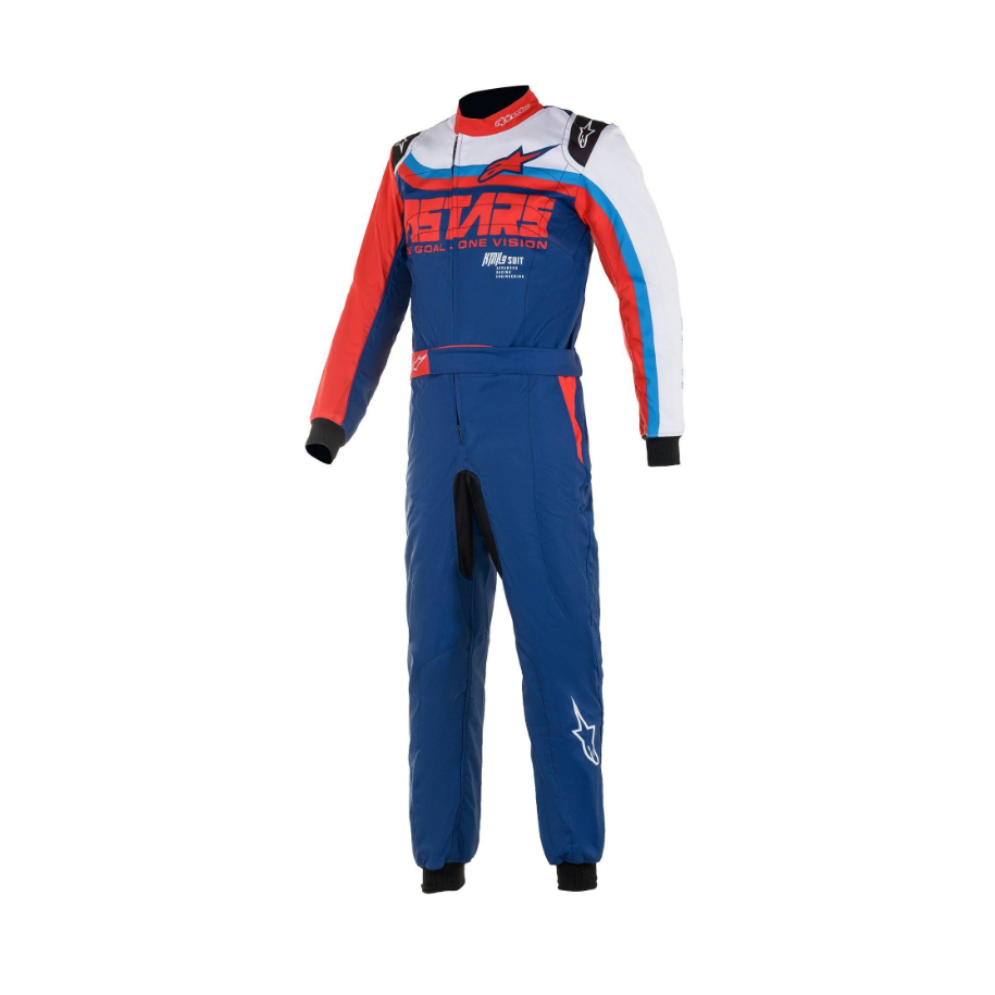 Tuta kart Alpinestars KMX-9 V2 Graphic 2 Blu marino/rosso/bianco