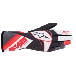 Tech-1 K Race S V2 graphic child gloves Alpinestars Black/White/Anthracite/Red