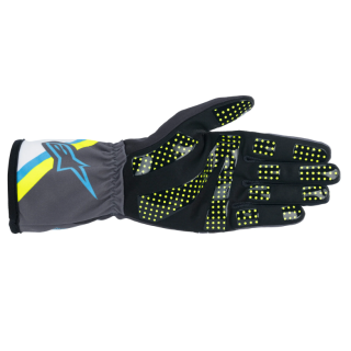 Guanti bambino Alpinestars Tech-1 K race S V2 graphic Nero/ciano/giallo fluo