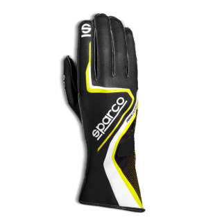 Guanti Sparco Record nero/giallo fluo
