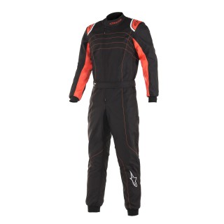 Tuta kart bambino Alpinestars KMX-9 V2 Nero/Rosso fluo