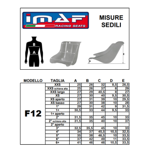 Sedile IMAF F12 trasparente D4