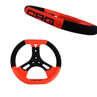 Volante CRG New Flat Out Black/Orange 340 mm