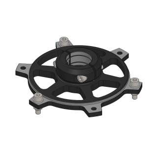 Crown holder 30mm black Parolin