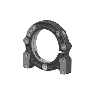 Bearing shell 40/50mm black aluminum