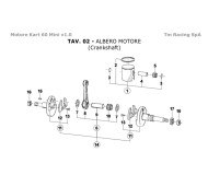 albero motore - pistone Tm Mini
